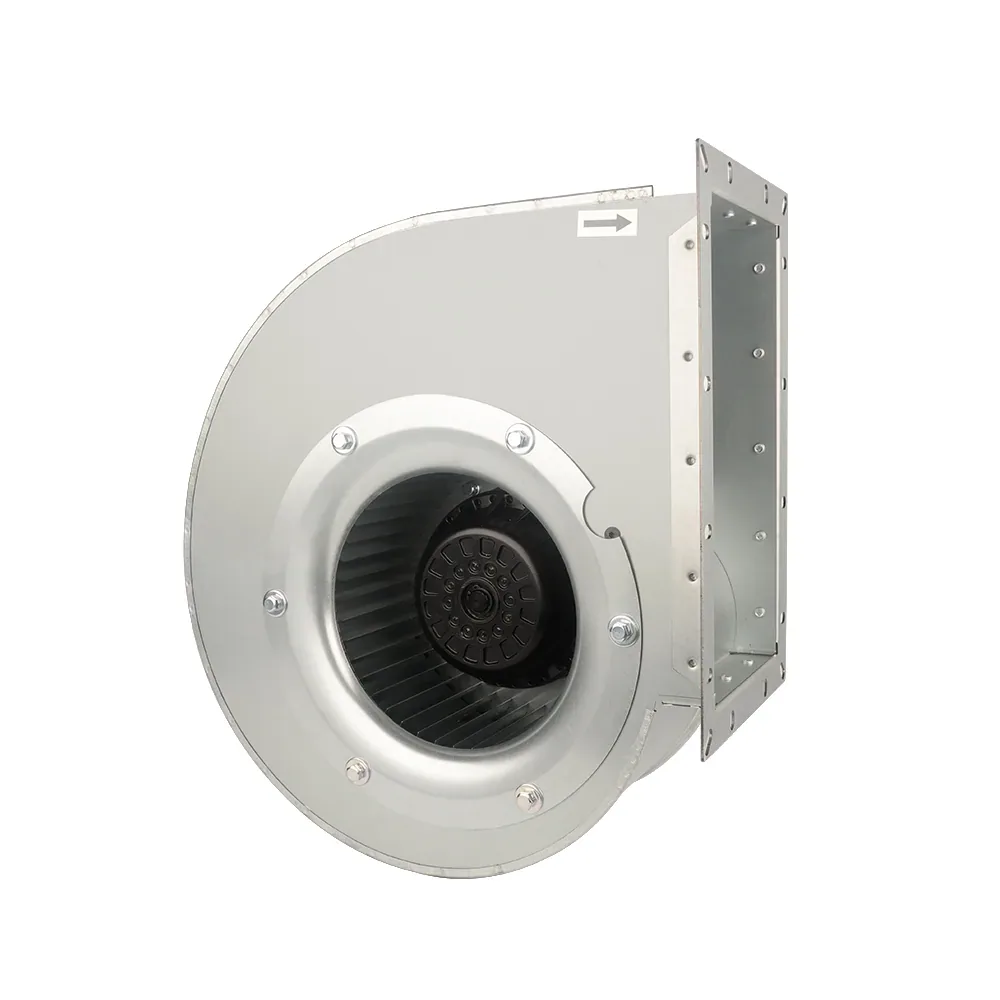 AC forward-curved double inlet centrifugal blower with galvanised steel scroll housing