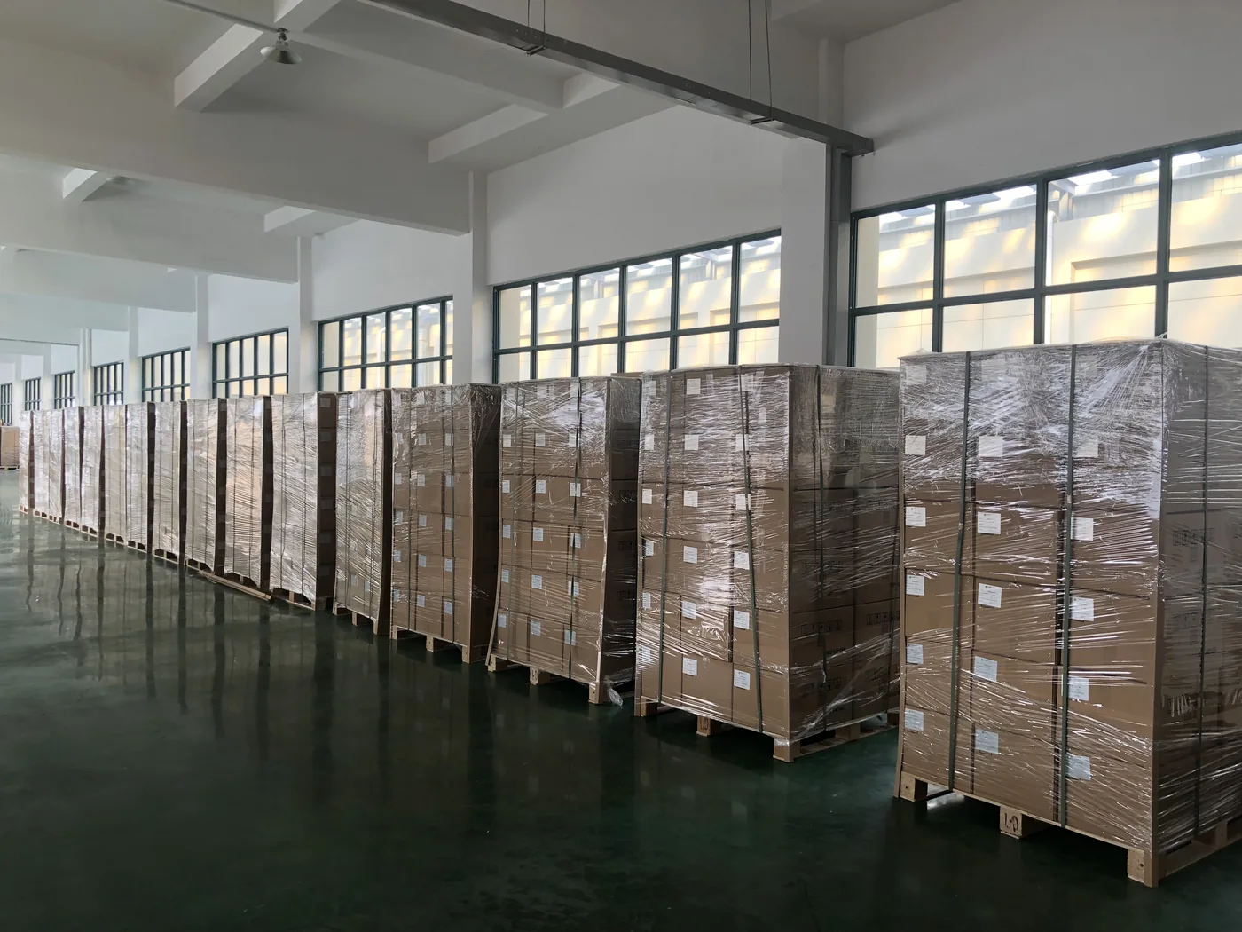 Export pallets ready for dispatch